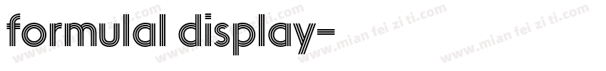 formulal display字体转换